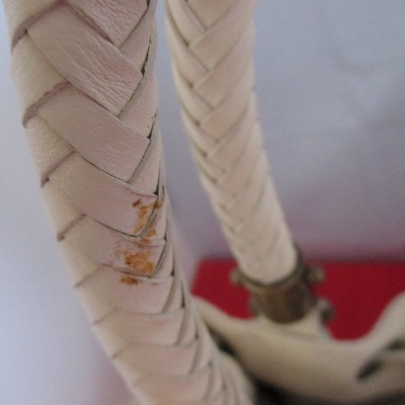 MICHAEL KORS LEATHER DRAWSTRING SATCHEL - Light Beige #1 - Picture 9 of 14